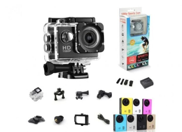 Camera Sport Full HD 1080p, waterproof